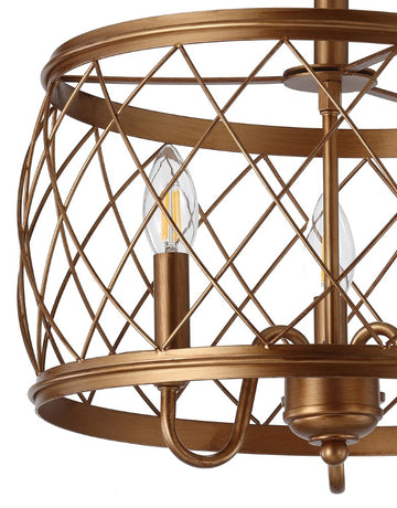 Eleanor 15" Metal LED Semi Flush Mount Ceiling Light - JONATHAN Y